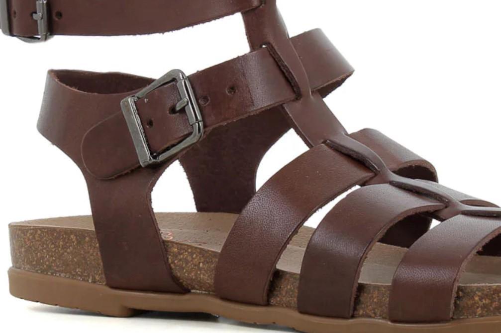 Sandalias bio planas Romana Porronet Silvia 315 en moka