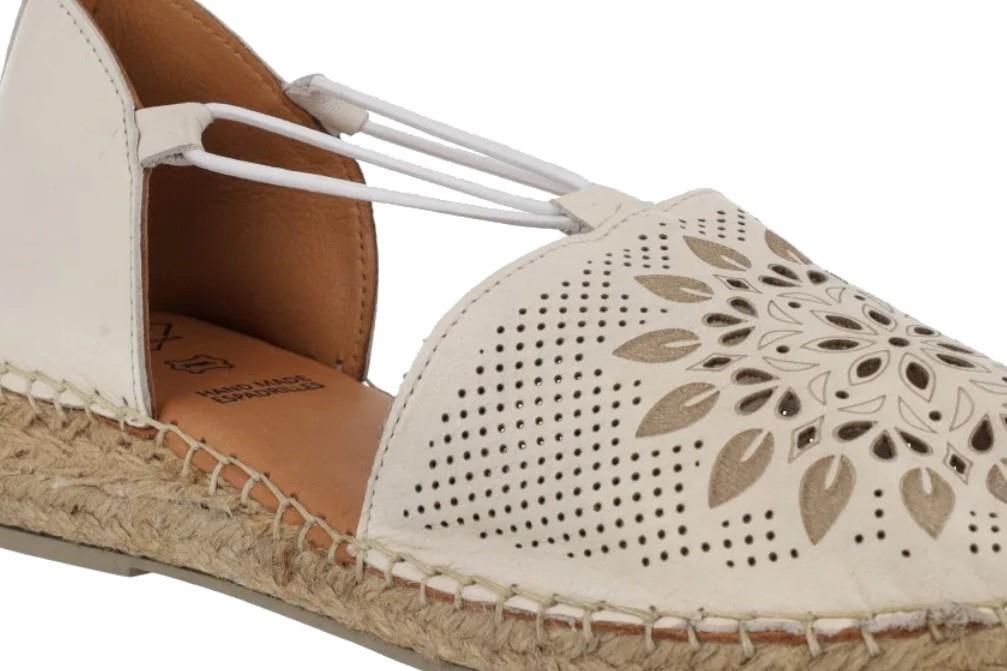 Alpargatas planas Top 3 Shoes SR25498 en blanco para mujer
