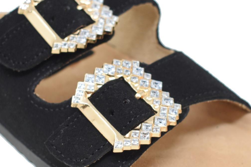 Sandalias planas bio Isteria 25229 en negro para mujer