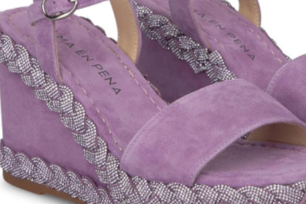 Sandalias con cuña Alma en Pena V240941 en violeta