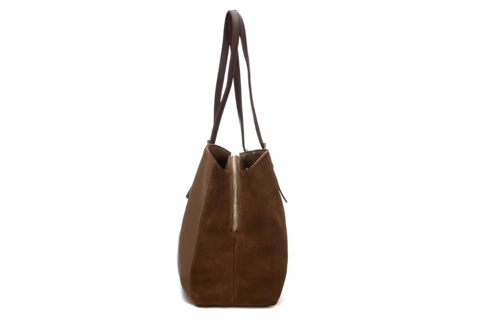 Bolso Shopper Carmela 186232 en camel para mujer de Serraje para Hombro