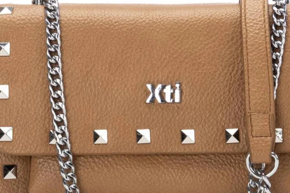 Bolso bandolera mujer Xti 184532 camel– Bolso elegante efecto piel con cremallera y certificado vegano
