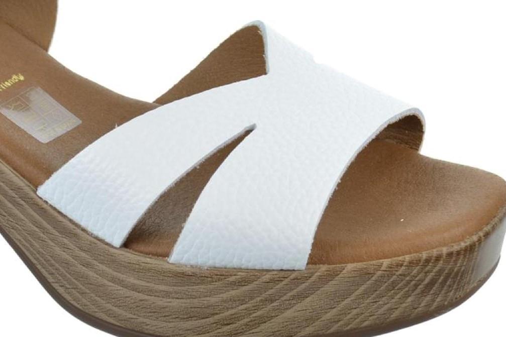 Sandalias con tacón Oh! My Sandals Pamela 5625 en blanco para mujer