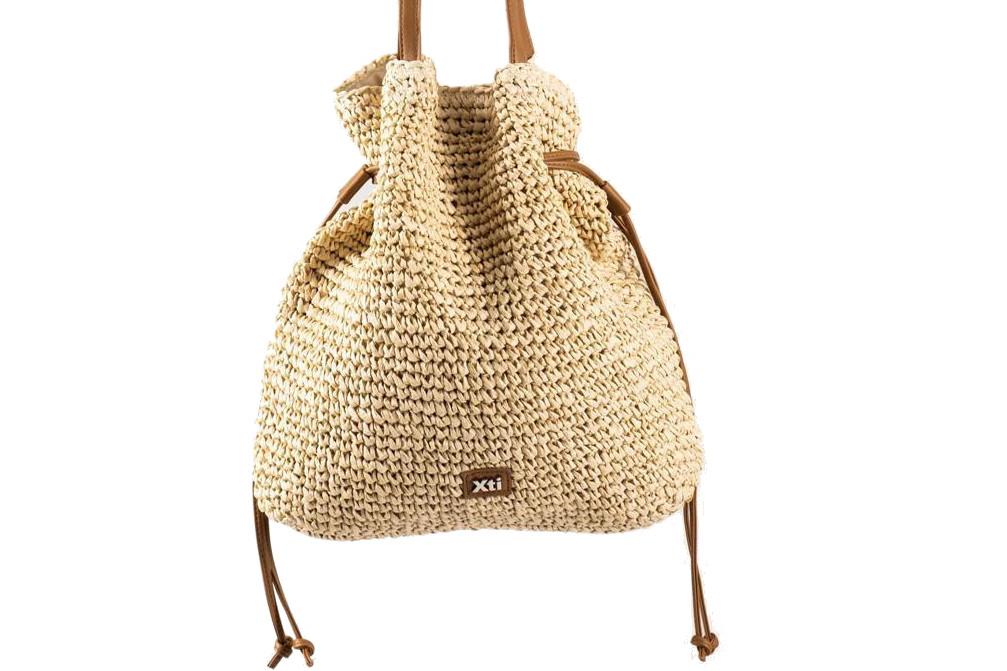 Bolso Bandolera Mujer XTI 184602 hielo– Diseño Rafia Elegante con Estilo Verano