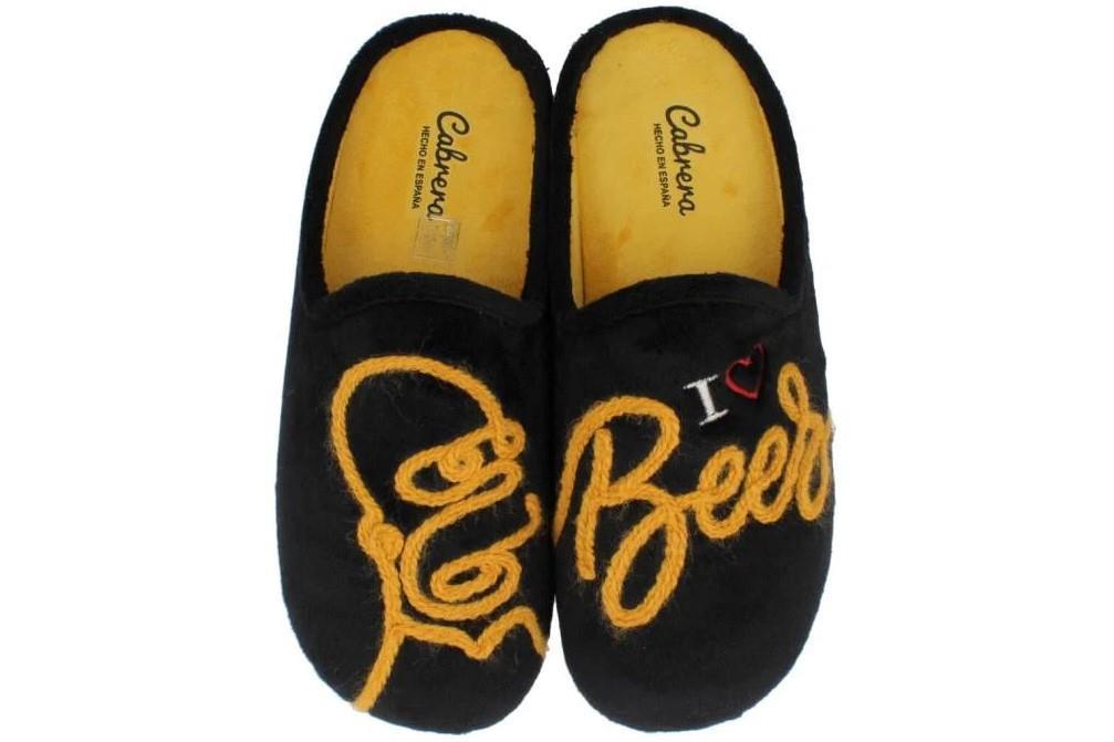 Zapatillas de casa Cabrera 3635 en negro para hombre