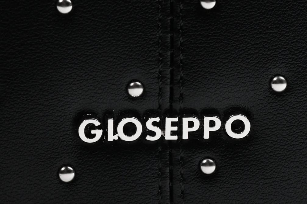 Bolso bandolera Bucket Gioseppo 80675 en negro con tachas para mujer