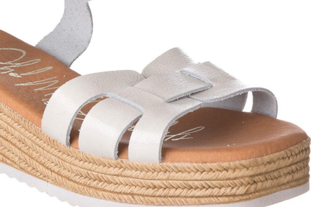 Sandalias con plataforma Oh! my Sandals 5439 en blanco para mujer