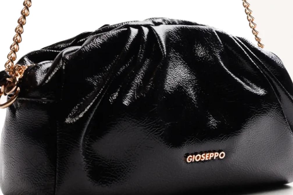 Bolso Bandolera Gioseppo 80646 efecto arrugado para mujer en negro de fiesta