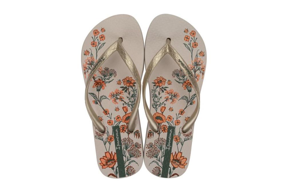Chanclas Ipanema Oasis FEM IP26571 beige para Mujer | Sandalias de Dedo con Detalles Florales
