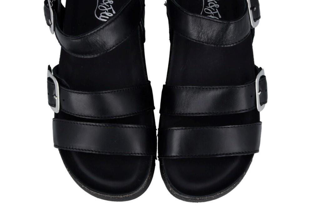 Sandalias bio Walk & Fly Rivazurra 8331 51190 A5 en negro para mujer