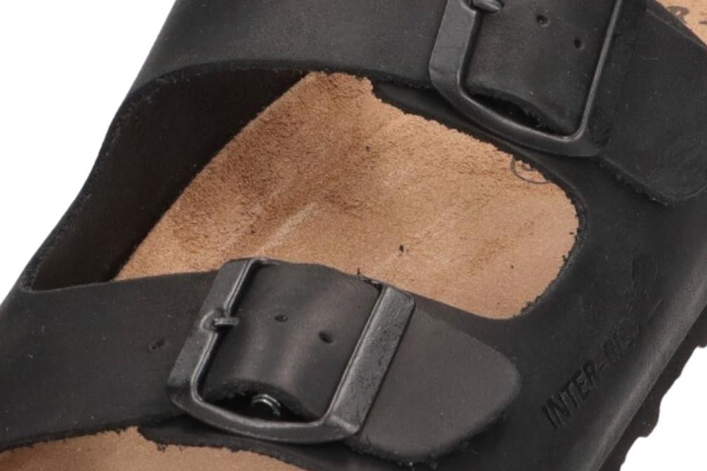 Sandalia Bio Interbios 9560 Negro para Hombre | Sandalias de Piel con Hebilla y Suela Plana