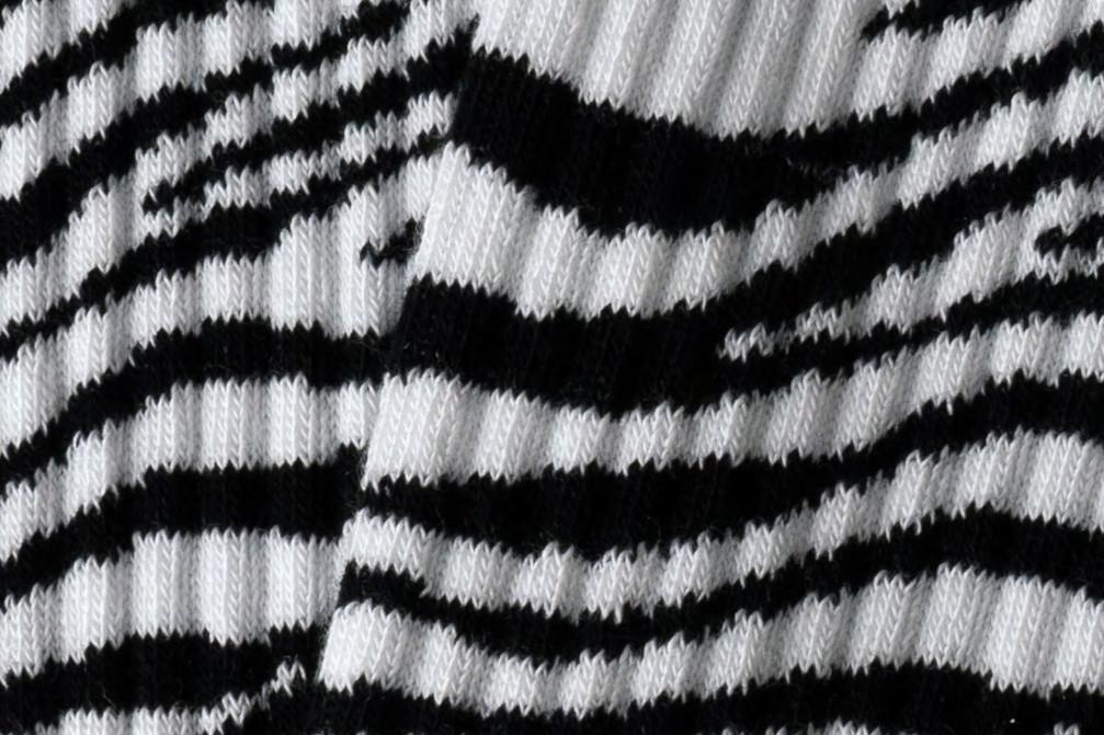 Calcetines deportivos Jimmy Lion Athletic Zebra Print unisex en blanco