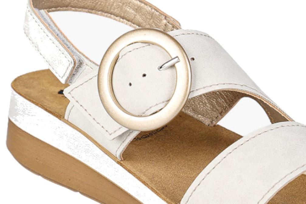Sandalias con cuña Inblu FT000021 en blanco para mujer