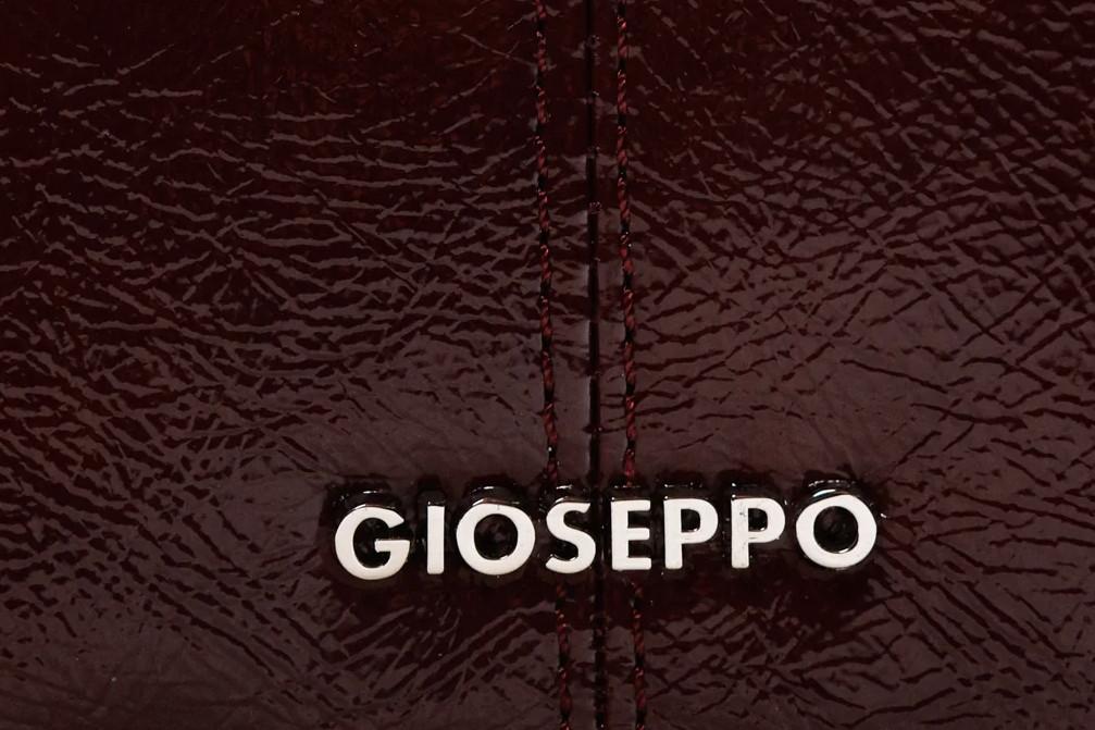Bolso bandolera Bucket Gioseppo 80652 en burdeos para mujer con Cadena