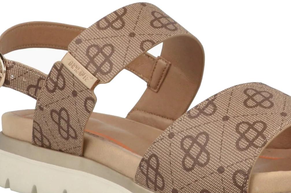 Sandalias de cuña baja Impronte Lucia Logo IL61563A para mujer en marrón