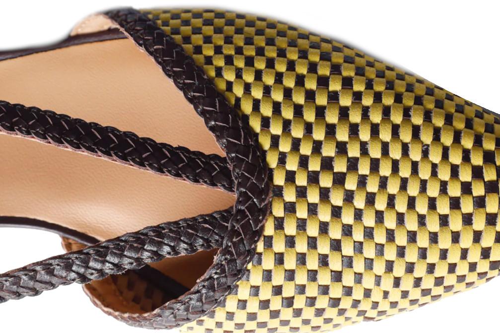 Bailarinas destalonadas de piel trenzada Gioseppo Techumesh 79270 amarillo – cómodas y elegantes