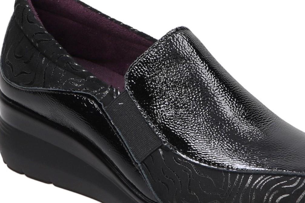 Mocasines cómodos Pitillos 10730 de color negro
