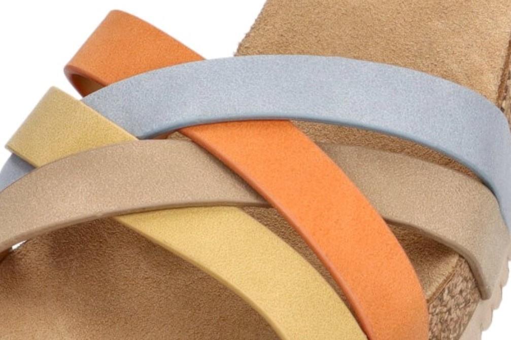Sandalias con cuña bio Etika 20030 en taupe para mujer