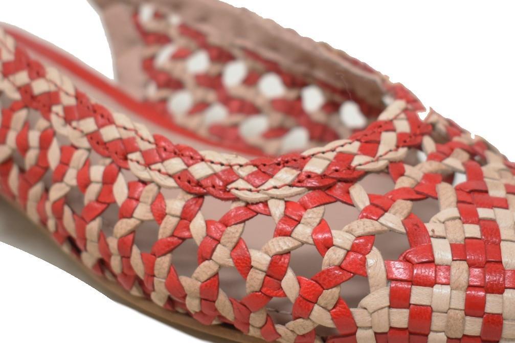 Bailarinas destalonadas Top 3 Shoes SF25416 en rojo