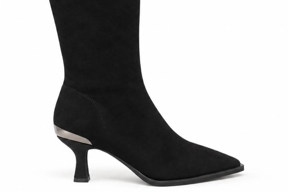 Botas altas de tacón Alma en Pena I260354 negras efecto ante