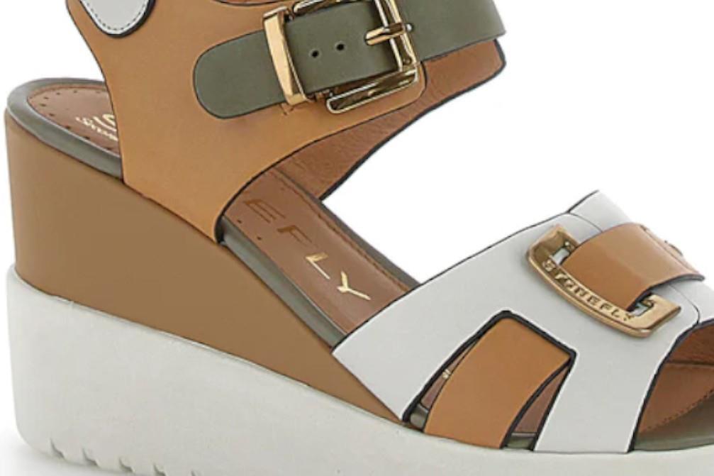 Sandalias con cuña Stonefly Ely 19 en blanco para mujer