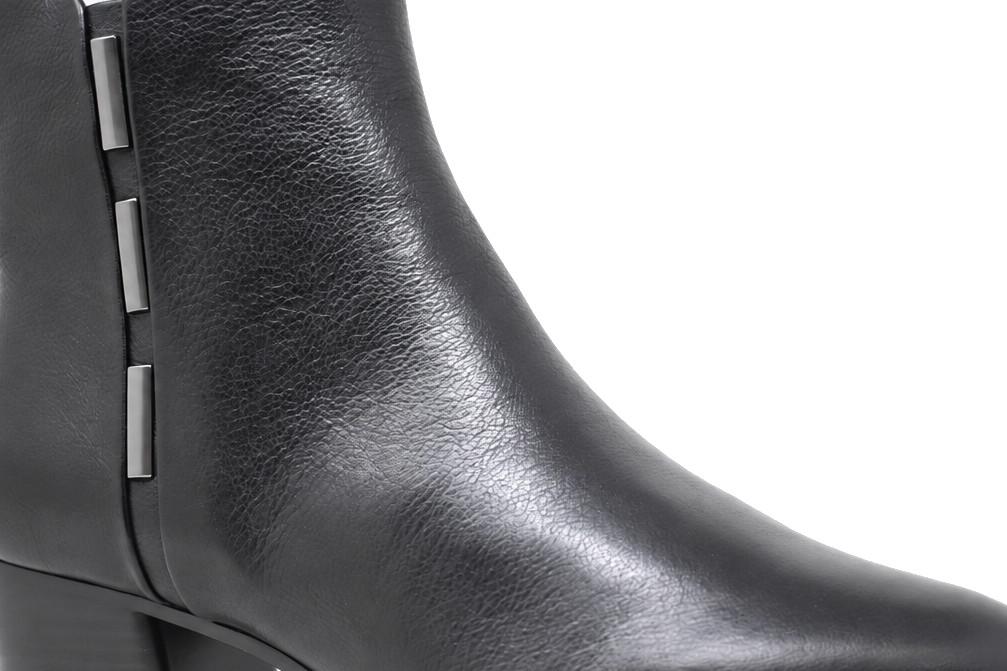 Botines de piel negros con tacón bajo Regarde le Ciel Lori-02 para mujer