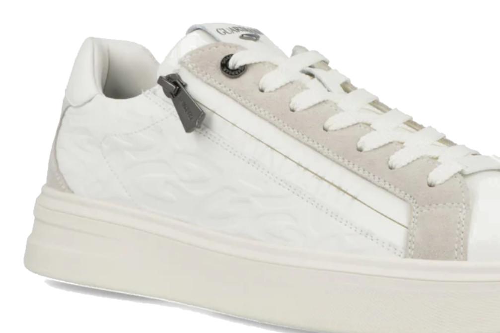 Zapatillas deportivas Guardiani Aeris Derby Zip GM61045A blancas para hombre