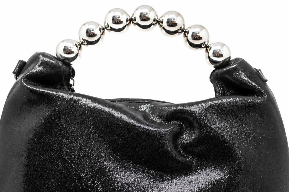 Bolso de Fiesta Negro Mujer Menbur AMB0401 con Asa Metálica