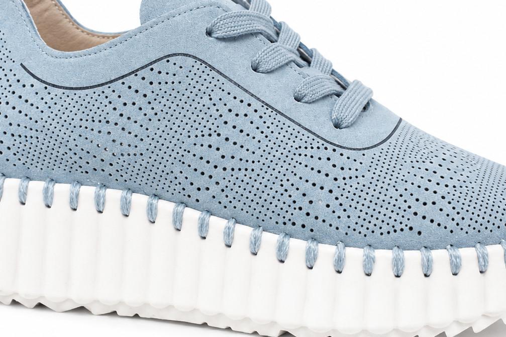 Zapatillas deportivas mujer Walk & Fly Astrid 9837K petróleo | Sneakers cómodas con cuña
