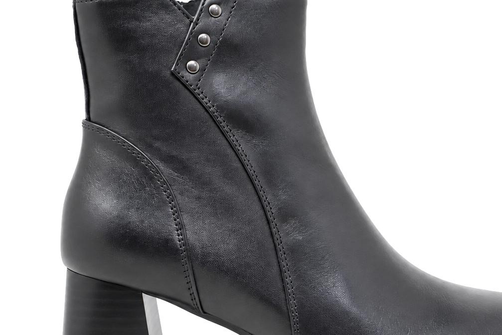 Botines de piel negros con tacón Regarde le Ciel Cali-02 para mujer