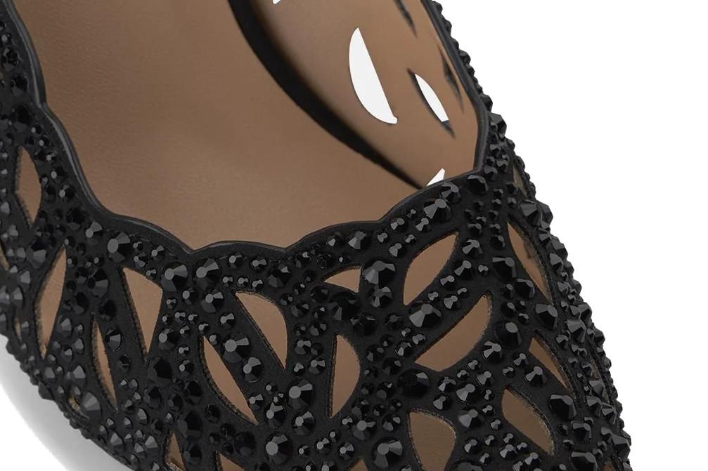 Zapato de fiesta con tacón Alma en Pena I260245 Troquelado Mujer en negro