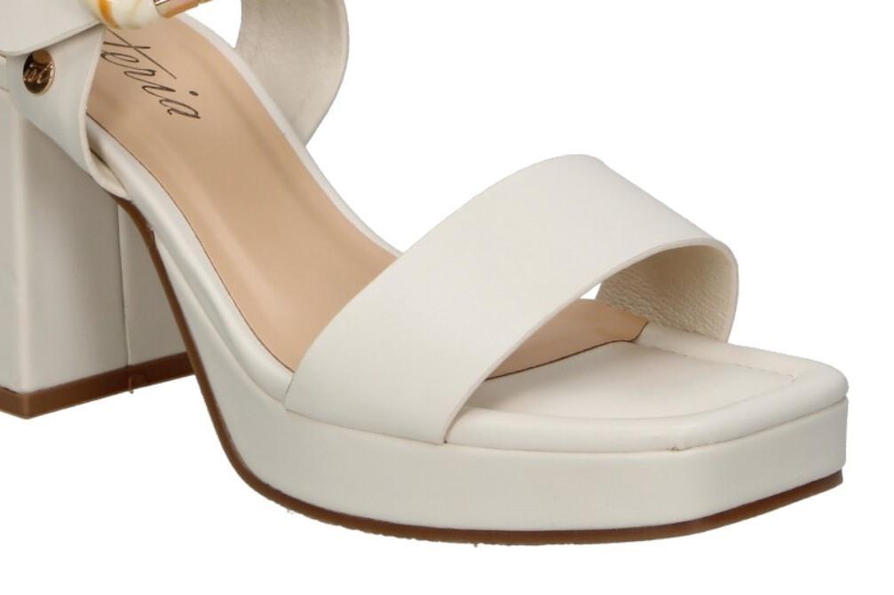 Sandalias de tacón alto Isteria 23027 en beige para mujer