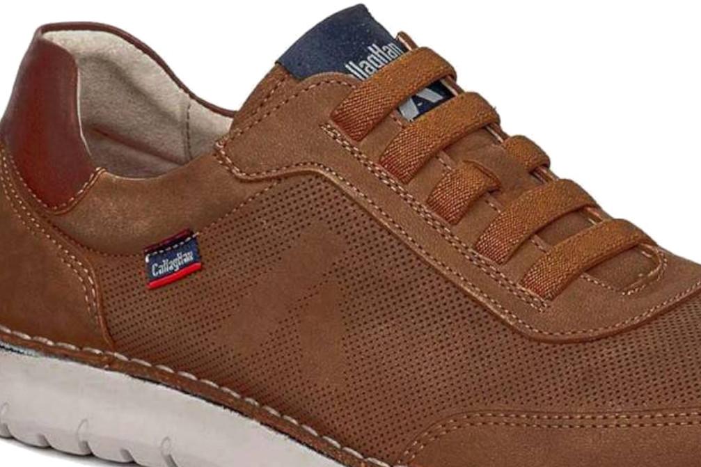 Zapatos Deportivos Callaghan Awat-V 47116 Marrón para Hombre de Piel con Plantilla Extraíble
