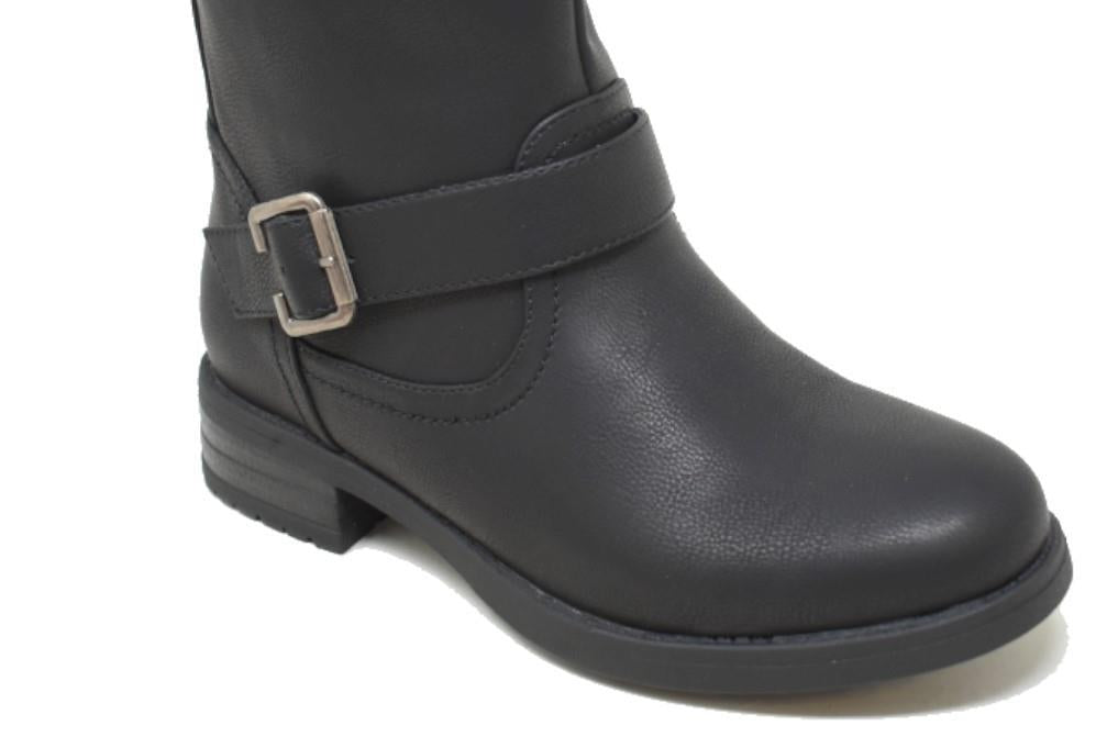 Botin biker Maraval rebelle buckle en negro para mujer