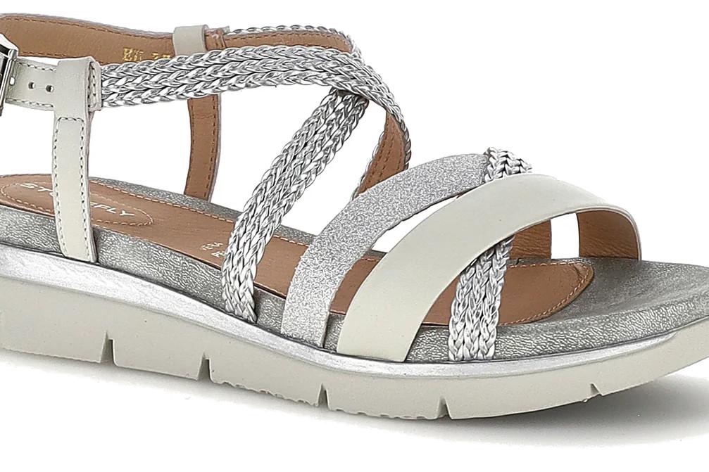 Sandalias planas Stonefly Elody 28 plata 223748 para Mujer