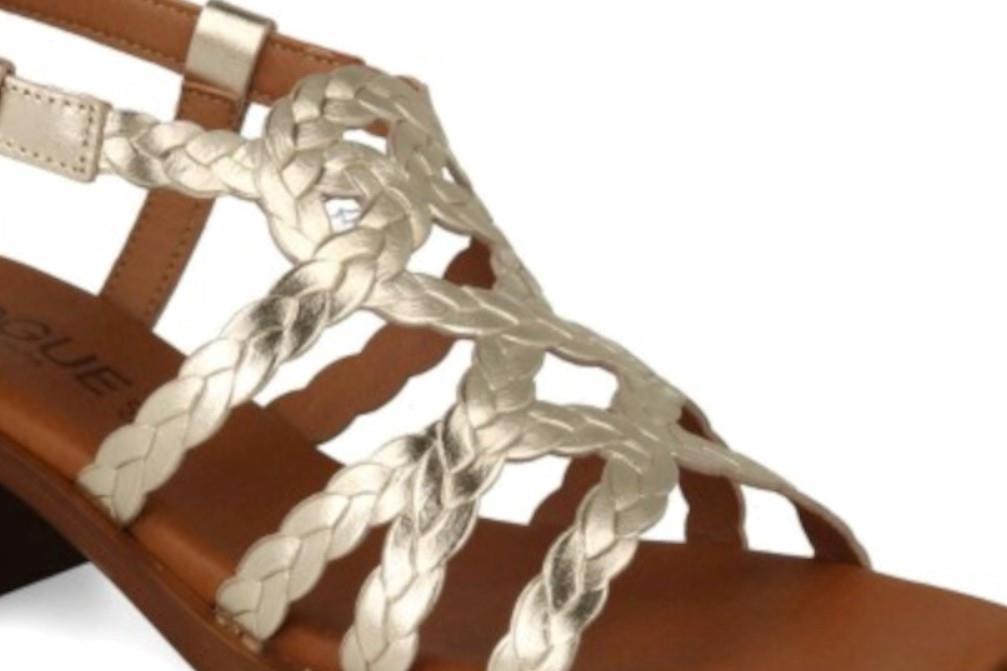 Sandalias de tacón InVogue S-1078 en platino para mujer