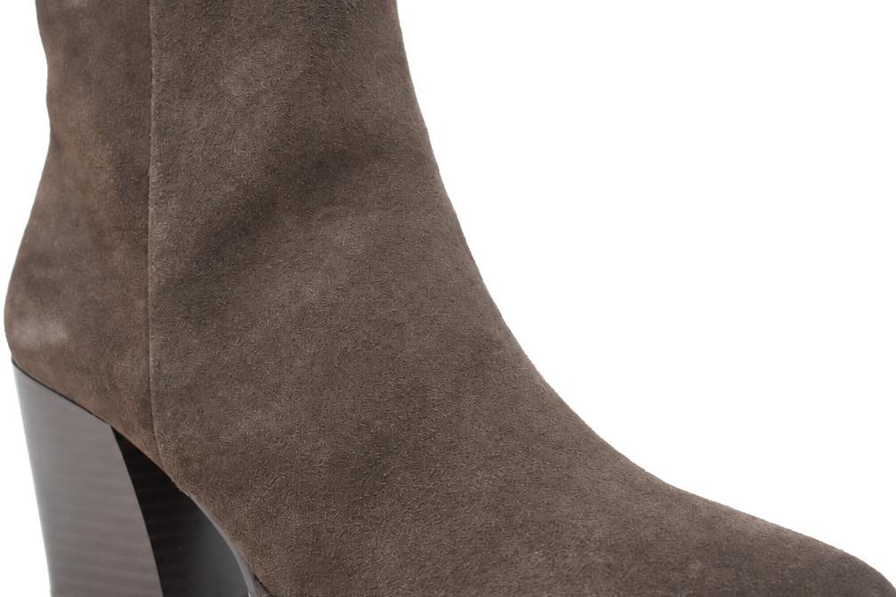 Botines de ante marrón oscuro estilo western con tacón Regarde le Ciel Eithel-02