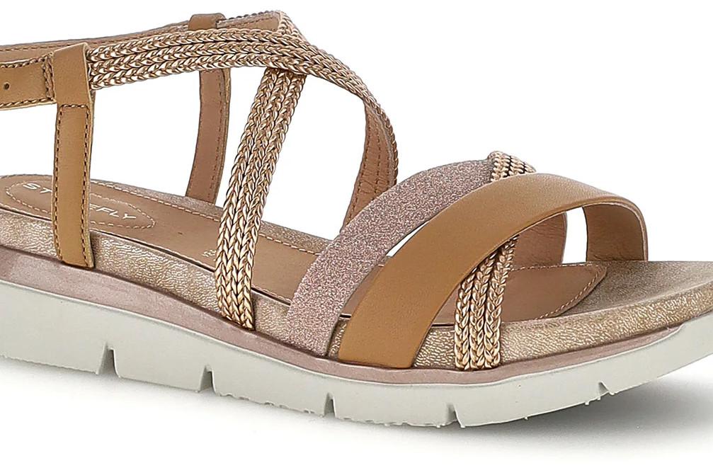 Sandalias planas Stonefly Elody 28 bronce 223748 para Mujer