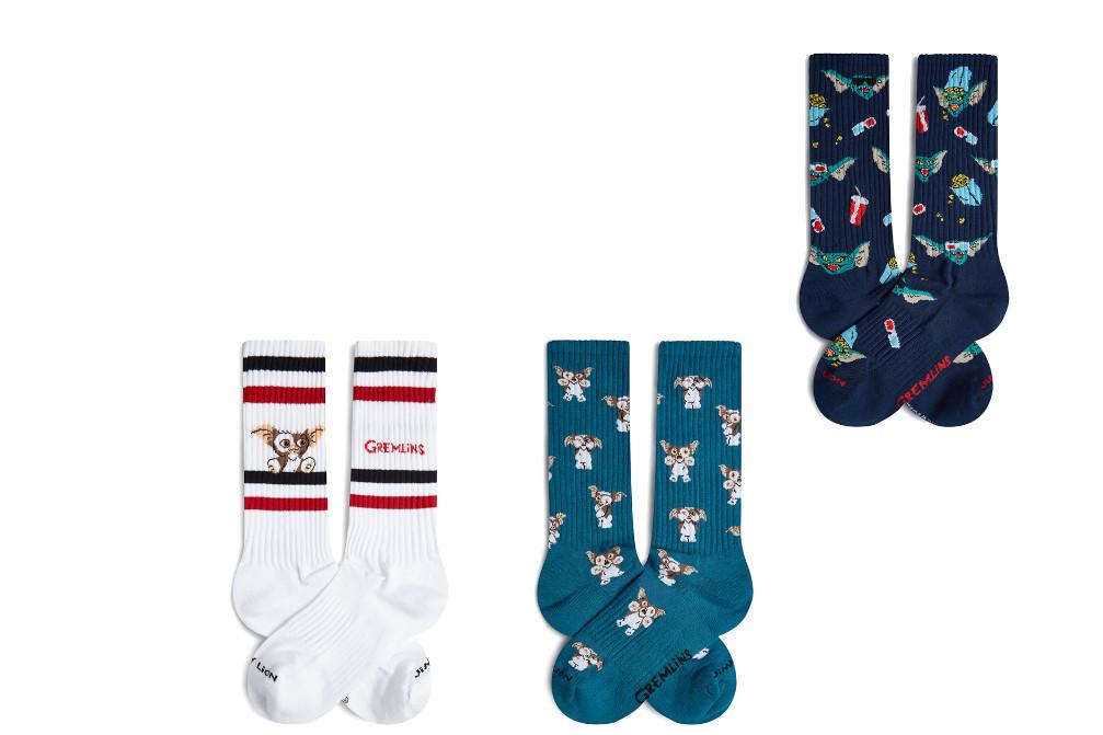 Pack regalo de 3 calcetines Jimmy Lion Athletic Gremlins con pin de Gizmo