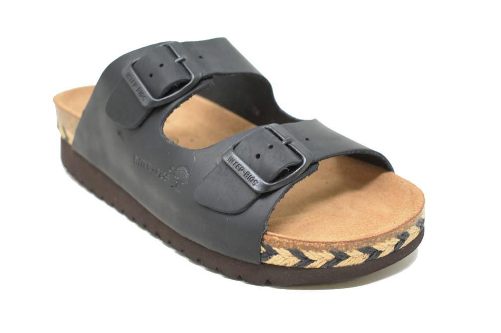 Sandalias con plataforma Inter-bios 7206-C en negro para mujer