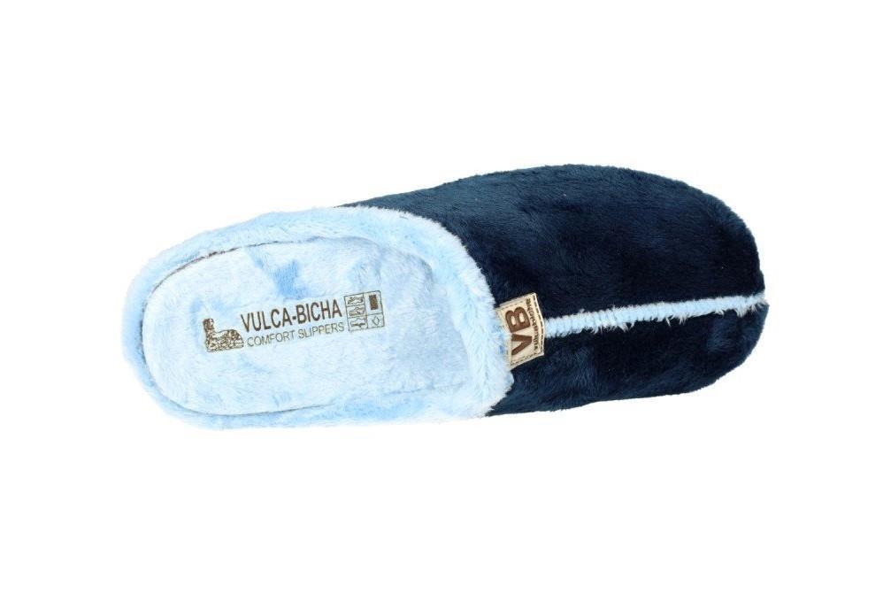 Zapatillas de casa destalonadas Vulca-bicha 4311 en color azul marino