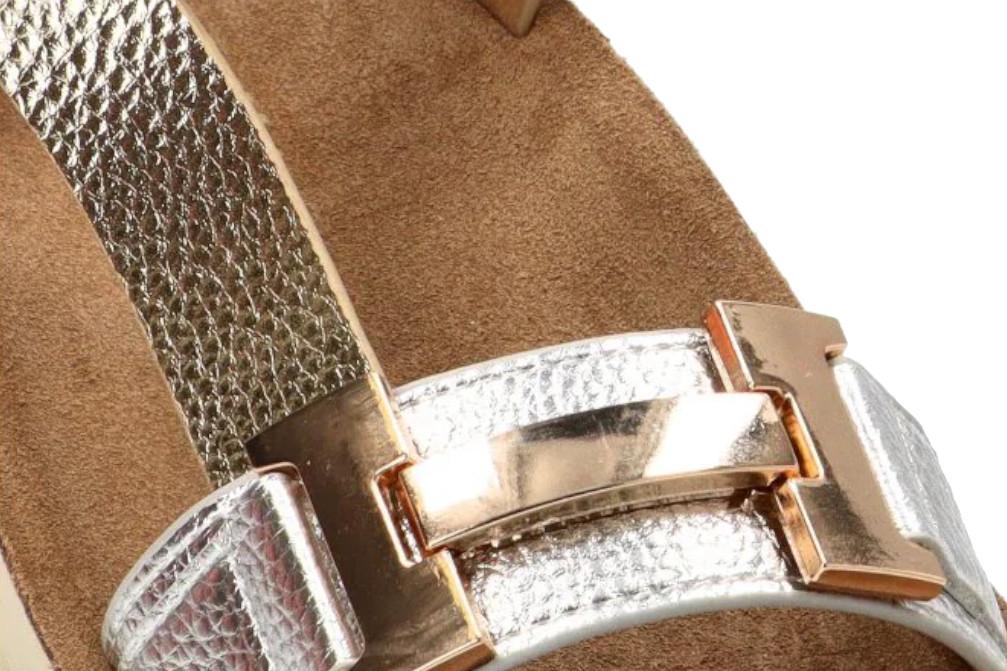 Sandalias cómodas ETIKA by ARMONY Carena 01 10084 Multioro para Mujer con Planta de Piel