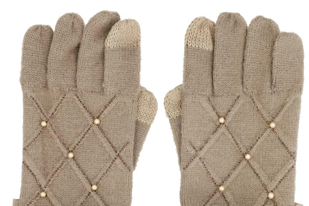 Guantes de punto Anekke 41482-022 en taupe
