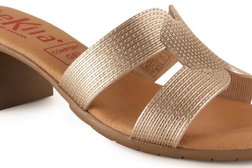 Sandalias con tacón Tekila 260 en platino para mujer