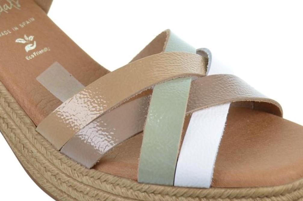 Sandalias de tacón Oh!My Sandals 5469 en taupe para mujer