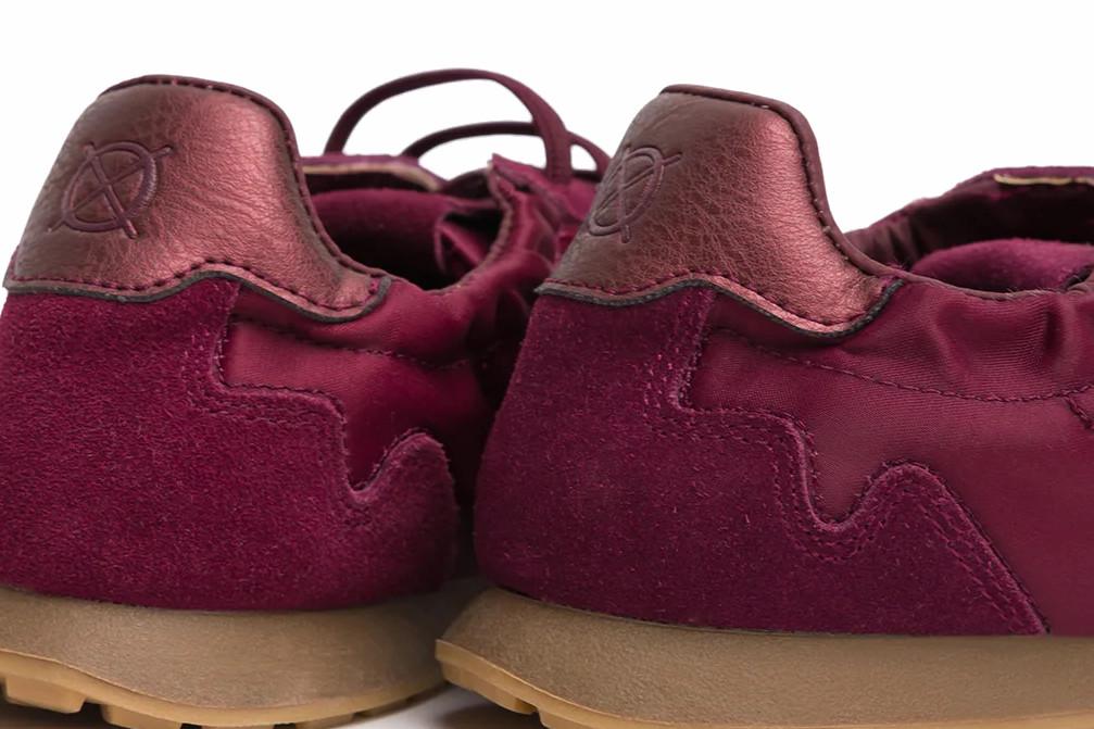 Zapatillas deportivas planas de mujer Popa Lexa DS56404 en burdeos
