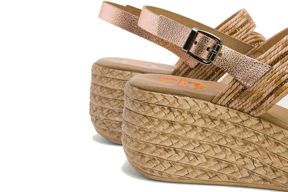 Sandalias con cuña Porronet Gala 3036 en rose