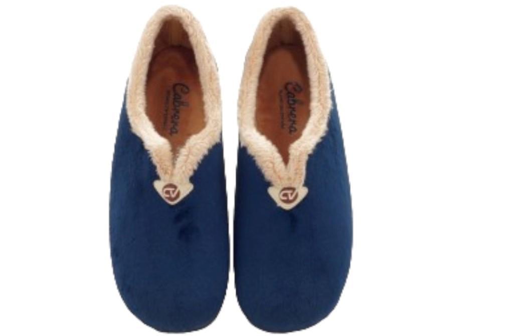 Zapatillas de casa Cabrera 5070 en azul marino para mujer