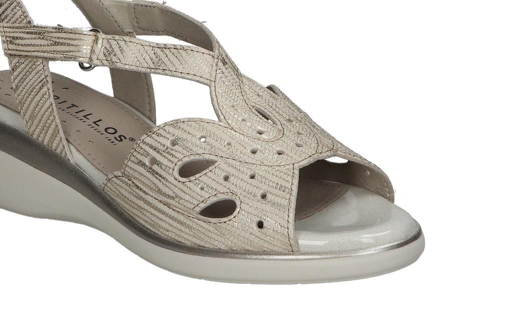 Sandalia Pitillos 5591 en oro para mujer