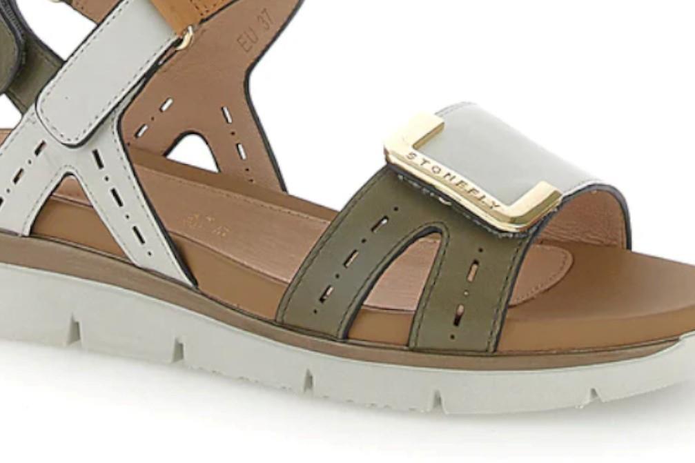 Sandalias planas Stonefly Elody 24 en verde para mujer
